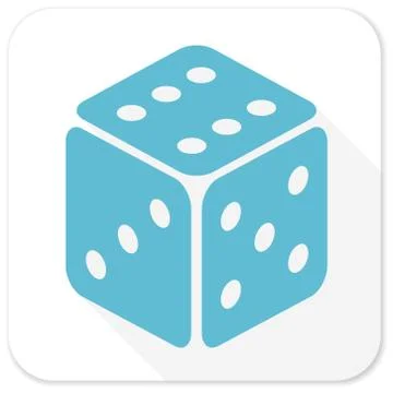 Game blue flat icon Stock Illustration