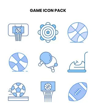Game Blue Scalable Icons Pack Illustrazione stock
