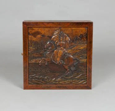 Game Board for Chess and Backgammon 1695 1705 Bohemia. Walnut and colored ... Stock-Fotos