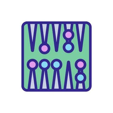 The game Board chips icon vector outline illustration Stock Illustration