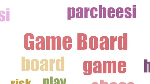 Game Board Wordcloud Animated On White Background Stock Footage 107246113