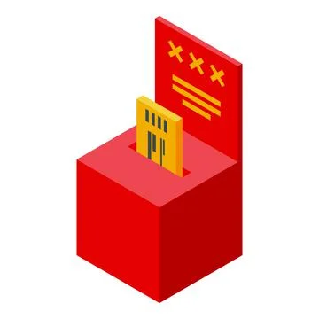Game box icon isometric vector. Money wheel 库存插图
