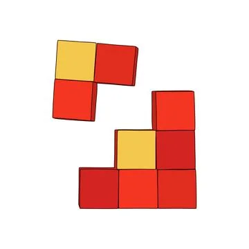 Game box pieces. Stock Illustration