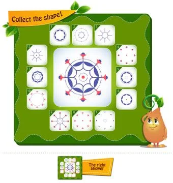 Game brainteaser  collect the shape Stock Illustration