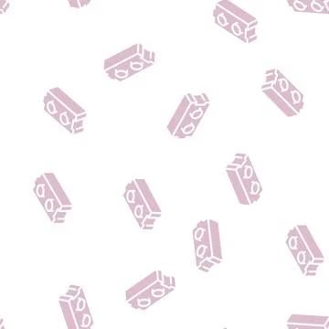 Game brick glyph vector seamless pattern イラスト素材
