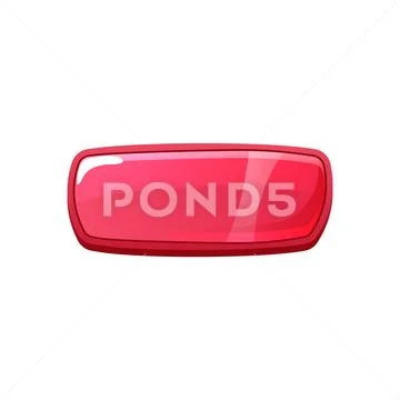 Game button, pink rectangular vector illustration isolated on white 스톡 일러스트