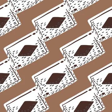 Game cards diamonds seamless pattern. Design gambling. Stock Illustration