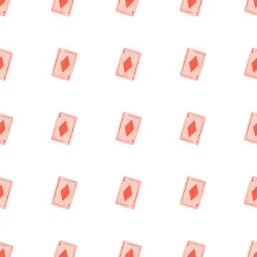 Game cards diamonds seamless pattern. Design gambling. イラスト素材