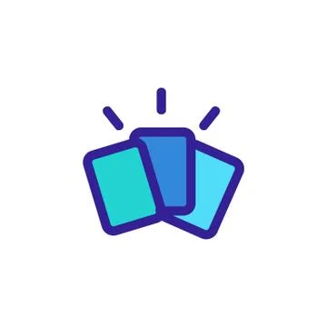 Game cards icon vector. Isolated contour symbol illustration Ilustração Stock