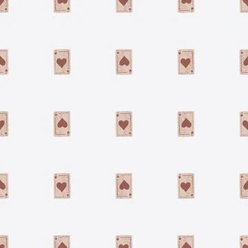 Game cards seamless pattern. Design gambling. Repeated texture in doodle styl Stock Illustration