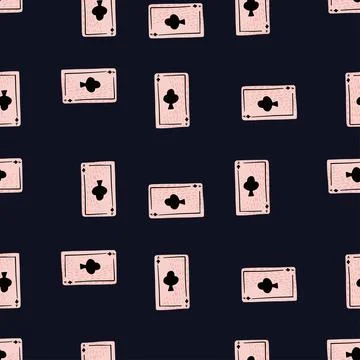 Game cards seamless pattern. Design gambling. Illustrazione stock