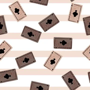 Game cards seamless pattern. Design gambling. Illustrazione stock