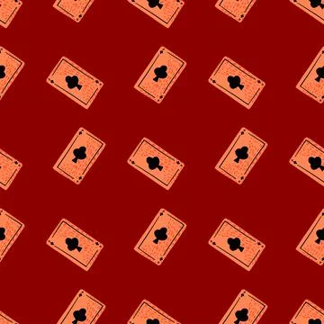 Game cards seamless pattern. Design gambling. Stock Illustration