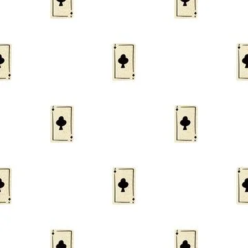 Game cards seamless pattern. Design gambling. Stock Illustration