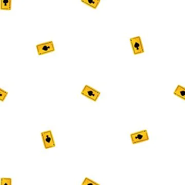 Game cards spades seamless pattern. Design gambling. Stock Illustration