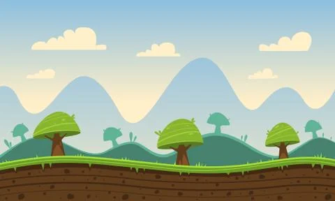 Game Cartoon Background Stock Illustration