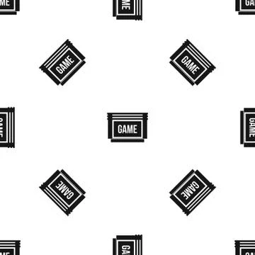 Game cartridge pattern seamless black Illustrazione stock
