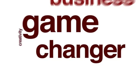 Game changer animated word cloud, text design animation. Stock Footage 71293113