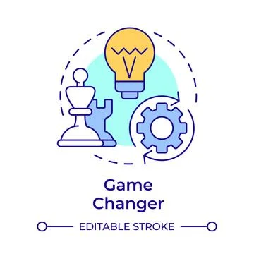 Game changer multi color concept icon Stock Illustration