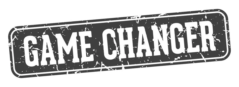 Game changer rectangular sign. game changer stamp Stock Illustration