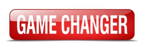 Game changer red square 3d realistic isolated web button Illustrazione stock