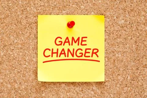 Game Changer Sticky Note Foto stock