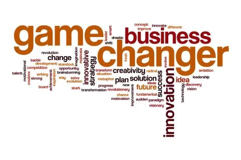 Game changer word cloud 스톡 일러스트