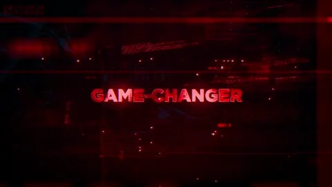 Game-Changer Word on Hacker concept technology futuristic data background Stock Footage 343563793