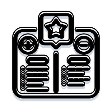 Game character status displaying level progression icon Stock Illustration