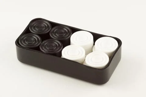 Game checkers close-up Foto stock