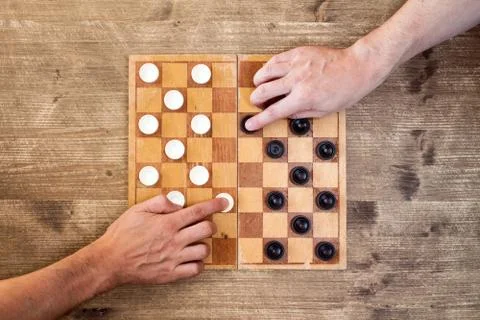 Game of checkers Foto stock