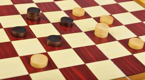 The game of checkers Foto stock