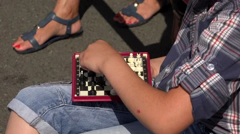 The game of chess. 4K. Stock Footage 40337592