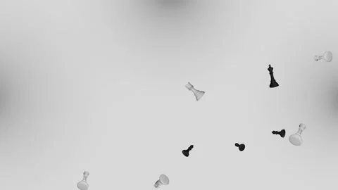 Game of Chess. Chess Pieces Falling Loop Animation Backgrounds. Stock Footage 186745117