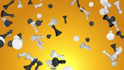 Game of Chess. Chess Pieces Falling Loop Animation Backgrounds. Stock Footage 186803235