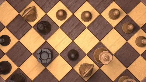 Game of chess. Figures on chessboard. Stock Footage 242982180