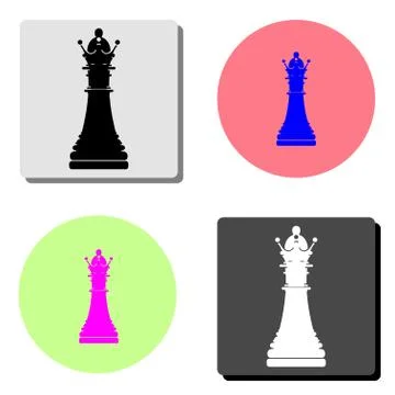 Game chess. flat vector icon Stock Illustration
