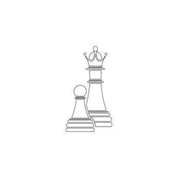 Game chess. flat vector icon Illustrazione stock