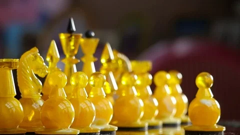 Game of Chess. hand moving chess piece Stock-Footage 73661493