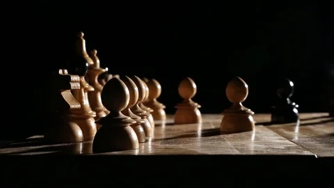 Game of Chess - Hand in the Shadow Playing Chess 動画素材 109631176