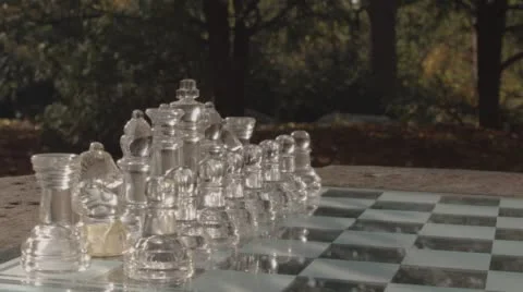 Game Of Chess Opening Moves In The Park 스톡 동영상 60700587