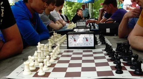 The game of chess in the Park Stock Footage 51445225