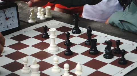 The game of chess in the Park Stock Footage 62575621