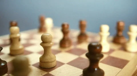 Game of chess. Pawns on the chessboard 스톡 동영상 65372959