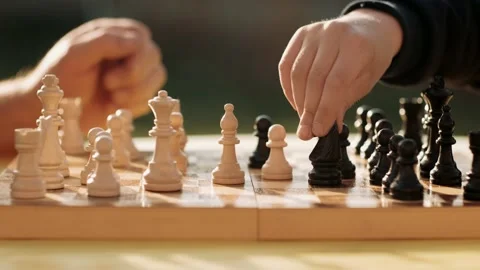 Game of Chess. War Development Analysis Strategy Plan, Leader and Teamwork Stock Footage 166063014