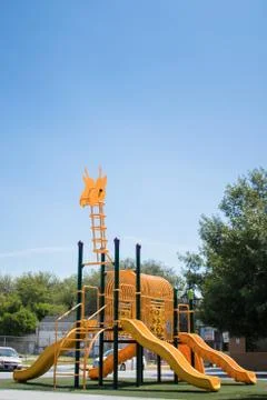 Game for children in an empty park Stock Photos