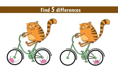 Game for children: find differences Stock Illustration