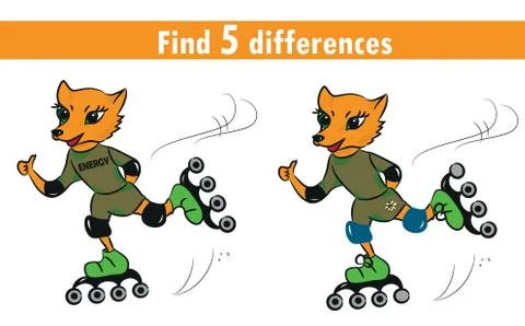 Game for children: find differences Stock Illustration
