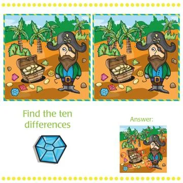 Game for children - find ten differences イラスト素材