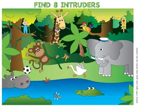 Game for children Illustrazione stock